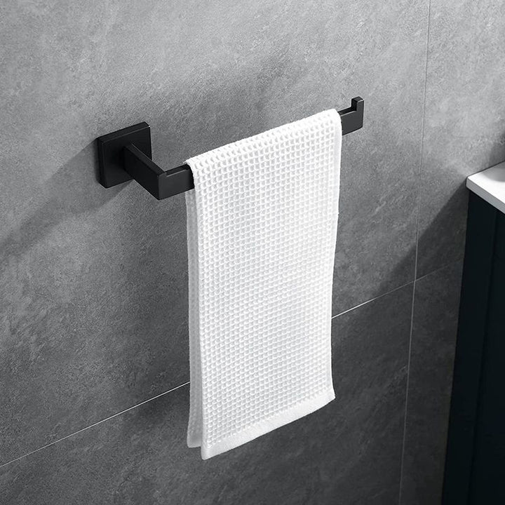 Lisslune | 7-piece bathroom accessory set made of stainless steel with paper holder/robe hook/towel ring bar