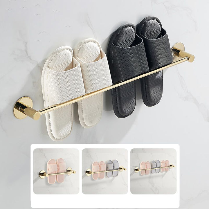 Lisslune | 2-piece bathroom accessory set modern stainless steel slipper rack