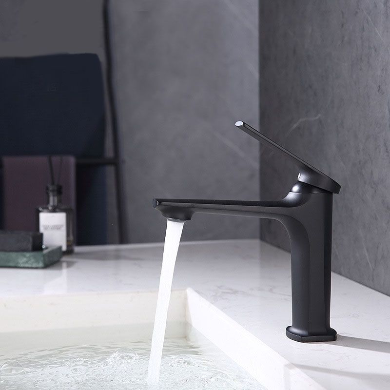 Lisslune | Modern Container Faucet Brass Lever Handles Low Arc Sink Bathroom Faucet