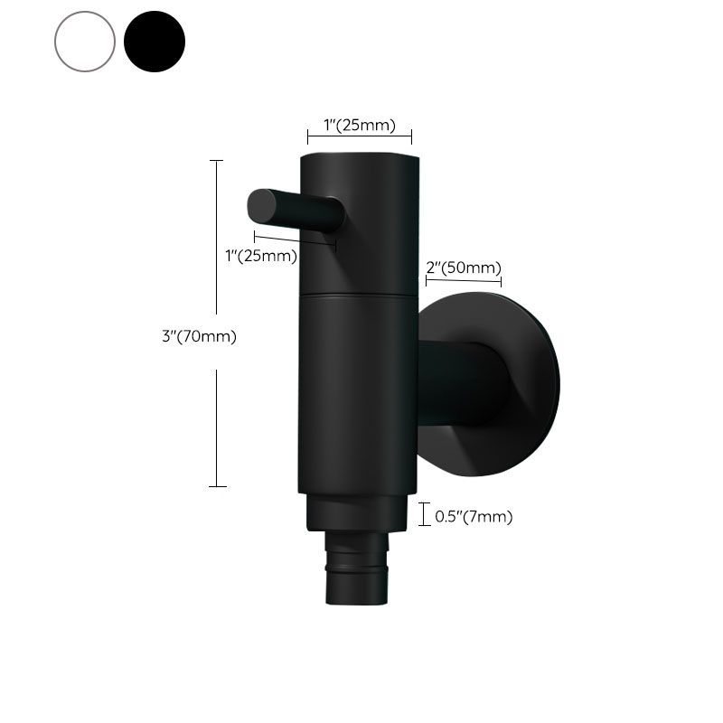 Lisslune | Contemporary Wall-Mounted Bathroom Faucet One Hole Solid Brass Round Faucet