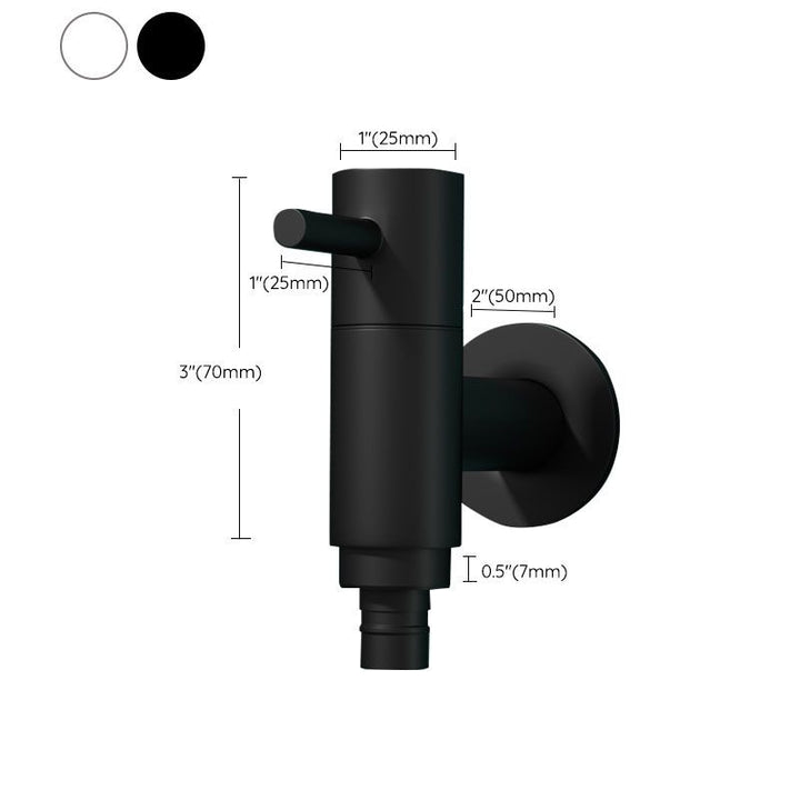 Lisslune | Contemporary Wall-Mounted Bathroom Faucet One Hole Solid Brass Round Faucet