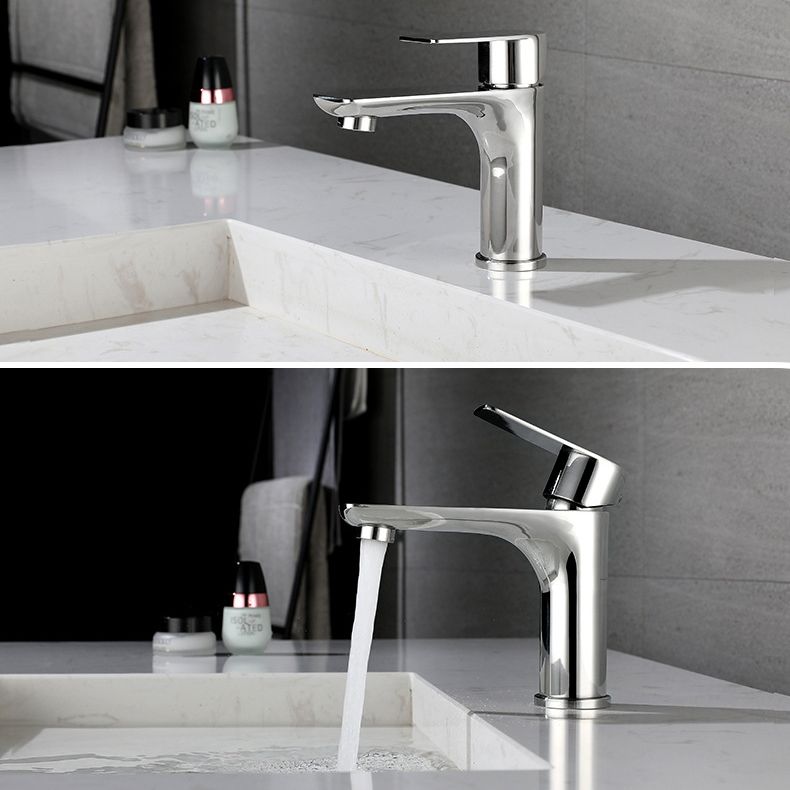 Lisslune | Modern Vessel Faucet Copper Single Handle Low Arc Vessel Faucet for Home