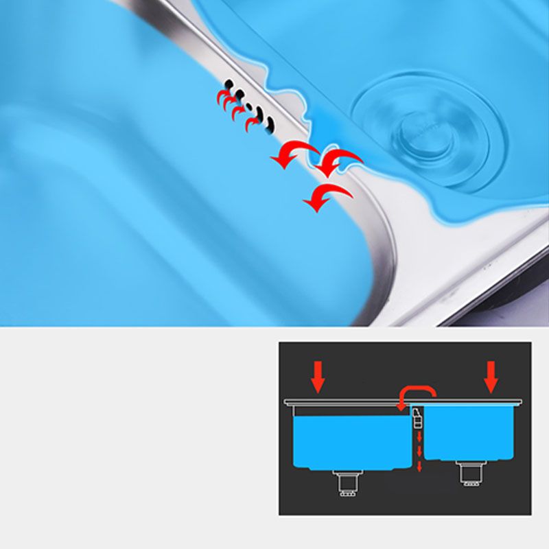 Lisslune | Classic Style Kitchen Sink Stainless Steel Kitchen Sink with Drainage Hole Kit