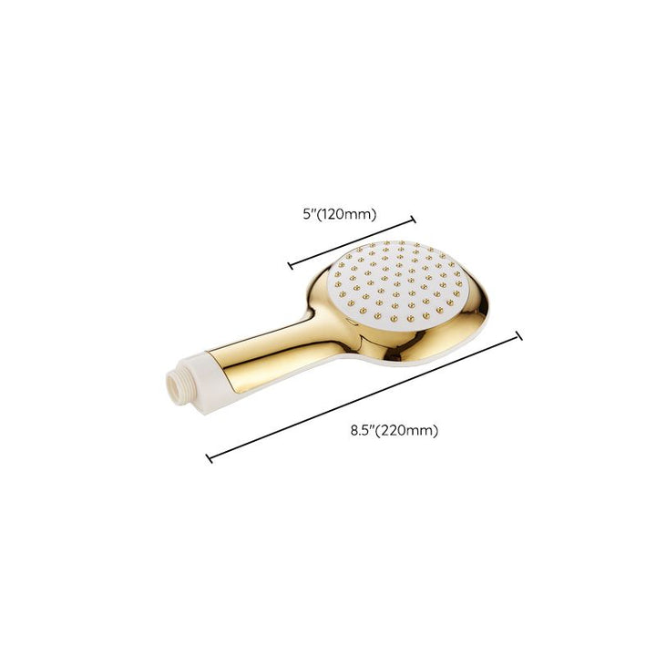 Lisslune | Contemporary Shower Head Square Golden Bathroom Handheld Shower