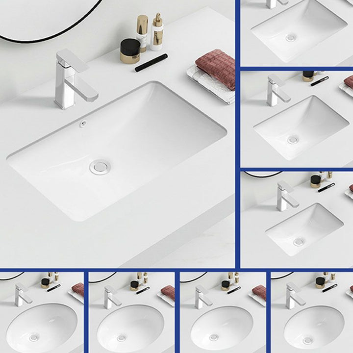 Lisslune | Modern Oval Wash Stand Ceramic Table Installation Sink Bathroom