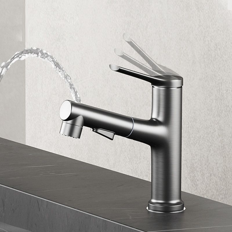 Lisslune | Modern center connection faucet copper center connection washbasin tap for bathroom