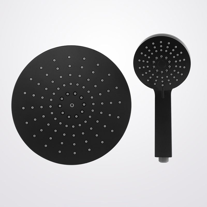 Lisslune | Contemporary Black Round Showerhead Combo Rain Shower Hand Shower