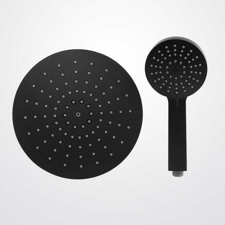 Lisslune | Contemporary Black Round Showerhead Combo Rain Shower Hand Shower