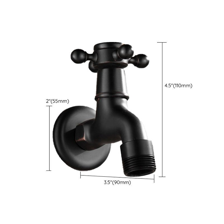 Lisslune | Width Bathroom Sink Faucet Wall-Mounted Cross Handle Faucet