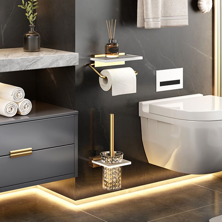 Lisslune | Plastic Modern Bathroom Accessories Hardware Set with Shelf