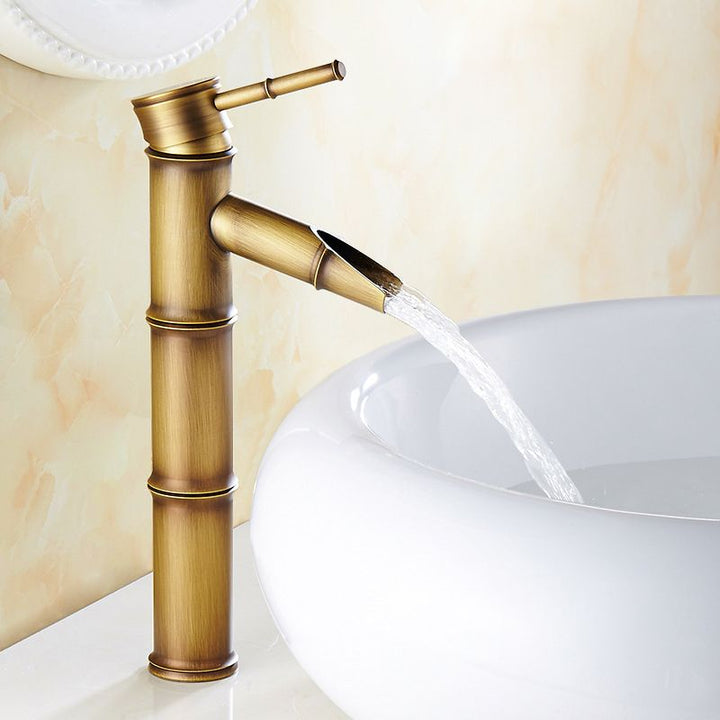 Lisslune | Lever Handle Vessel Faucet Single Hole Basin Faucet Farmhouse Style Sink Faucet