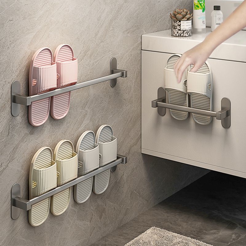Lisslune | Gray Bathroom Accessory Set Modern 1/2 - Piece Bathroom Shelf Rustproof