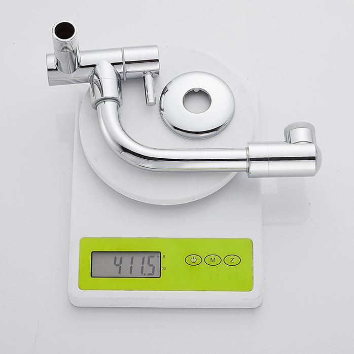 Lisslune | Wall-mounted metal bathtub filler with low arc waterfall bathtub faucet