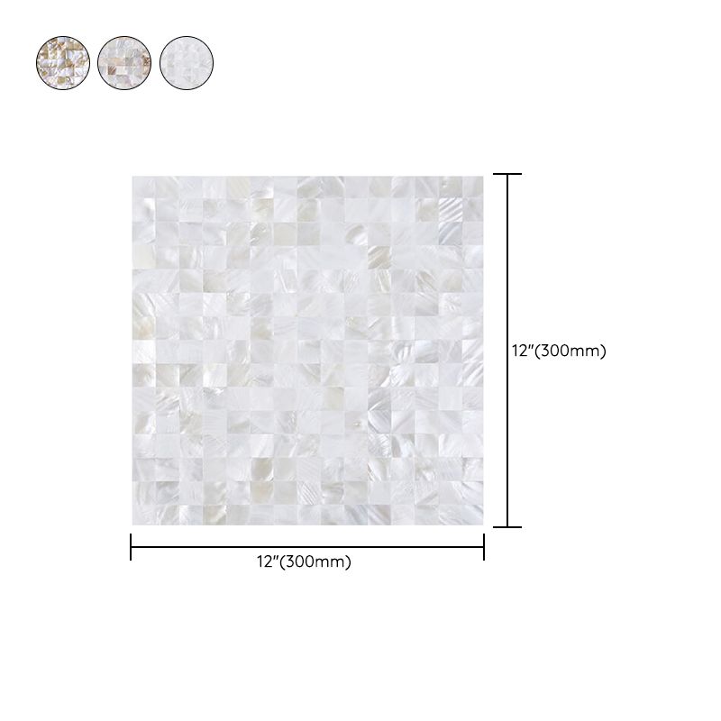 Lisslune | Modern Peel-and-Stick Wall Tiles Stone Composite Grid Peel-and-Stick Tiles for the Shower