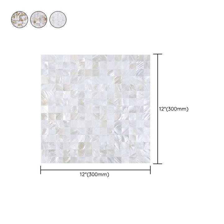 Lisslune | Modern Peel-and-Stick Wall Tiles Stone Composite Grid Peel-and-Stick Tiles for the Shower