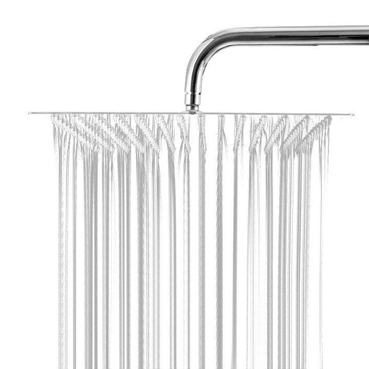 Lisslune | Showerhead Square Wall Mounted Rain Spray Stainless Steel Showerhead