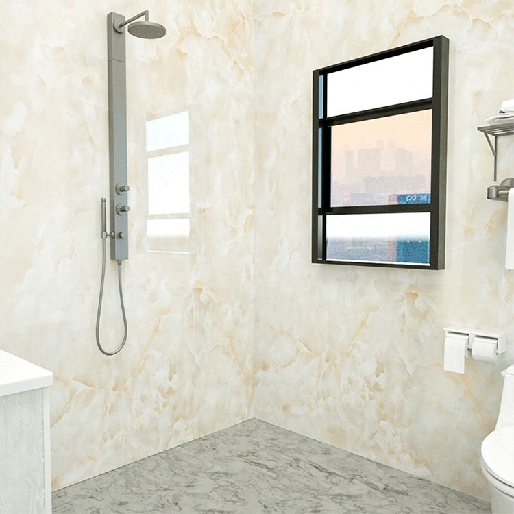 Lisslune | Marbleing Water-repellent Tile PVC Single Peel-and-stick Tile for Bathroom Back Wall