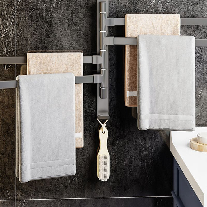 Lisslune | Contemporary Gray Bathroom Accessory Set Aluminium Towel Holder