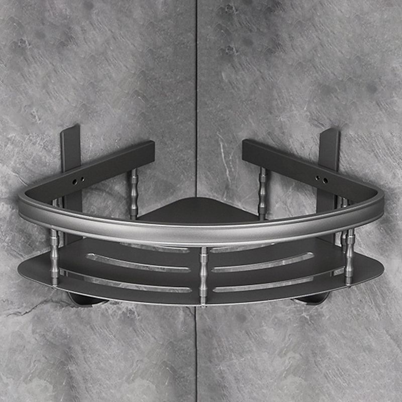 Lisslune | Gray 6/7-piece modern bathroom accessory set bathroom shelf/towel hooks/towel bar included