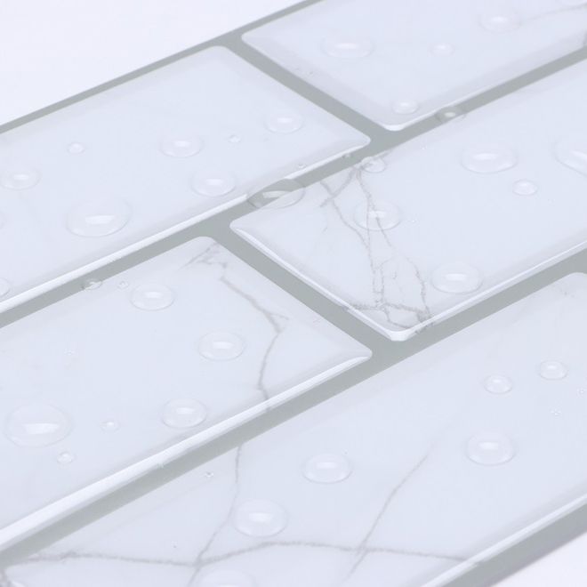 Lisslune | Plastic Peel & Stick Subway Tile Modern Simple Subway Tile Wallpaper