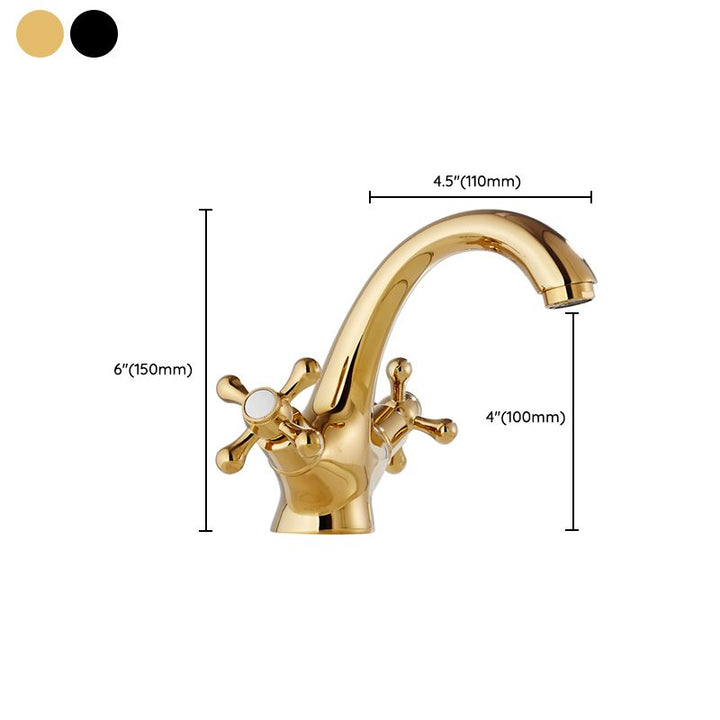 Lisslune | Vintage Wide Spread Bathroom Faucet Industrial Lever Sink Faucet