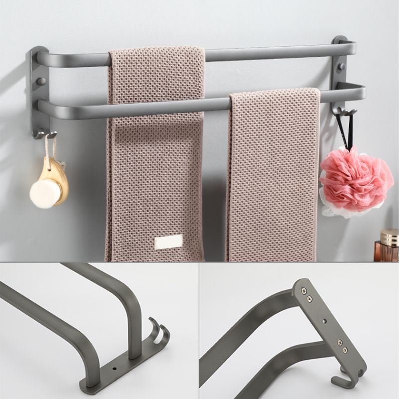 Lisslune | Modern Bathroom Fixture Set Towel Bar Gray Bathroom Shelf Bathroom Set
