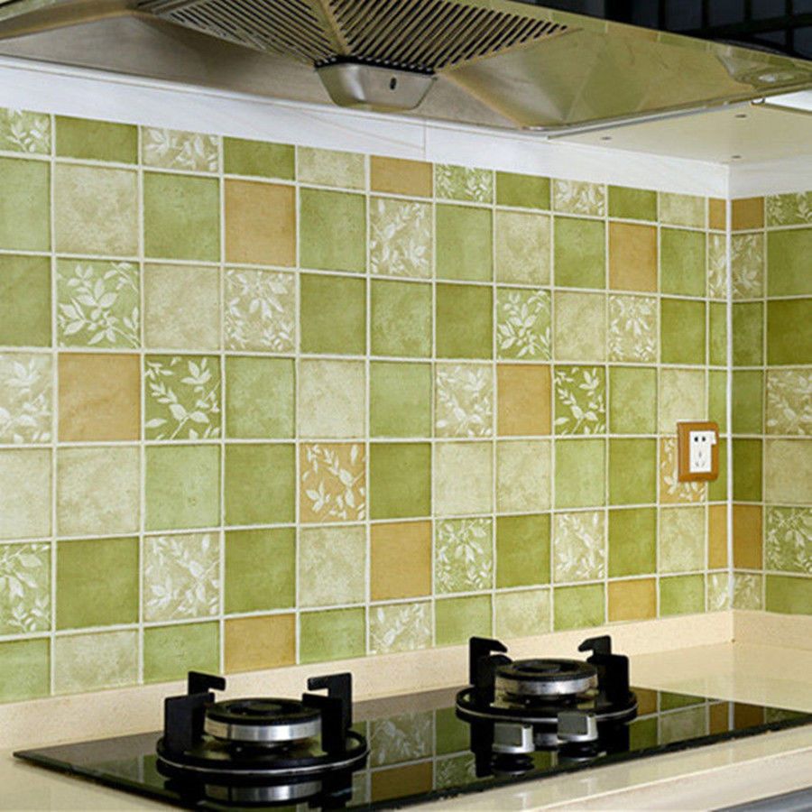 Lisslune | Square Grid Peel and Stick Tile PVC Mosaic Tile for Kitchen Backsplash