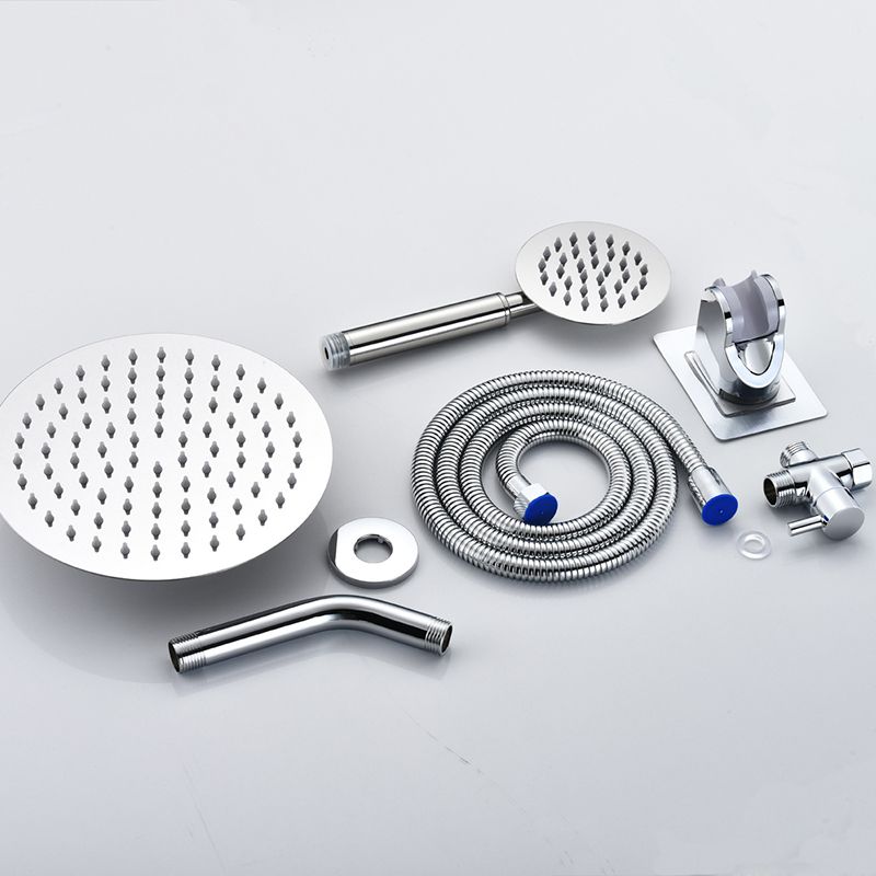 Lisslune | Home Round Dual Shower Heads Modern Style Wall Mounted Metal Dual Shower