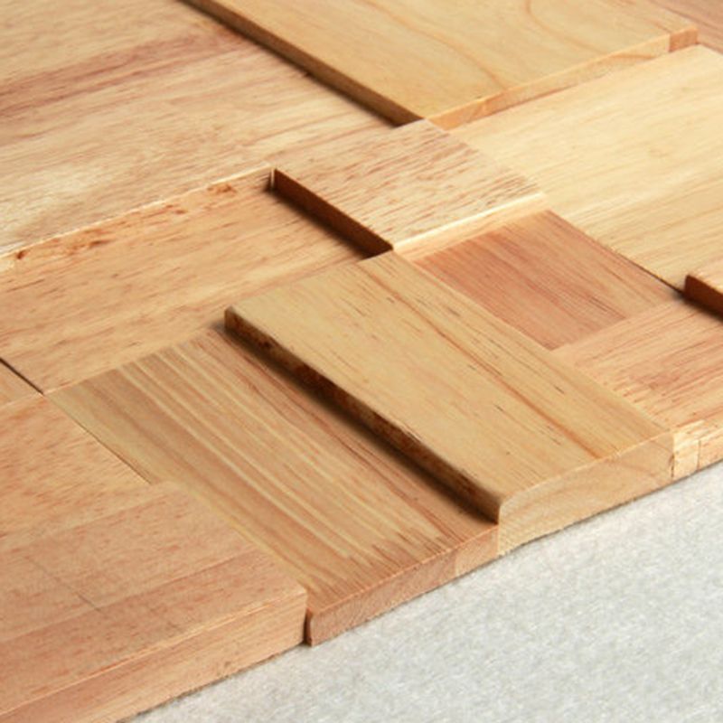 Lisslune | Mosaic Wood Wall Cladding Glue Living Room Modern Style Wood Plank