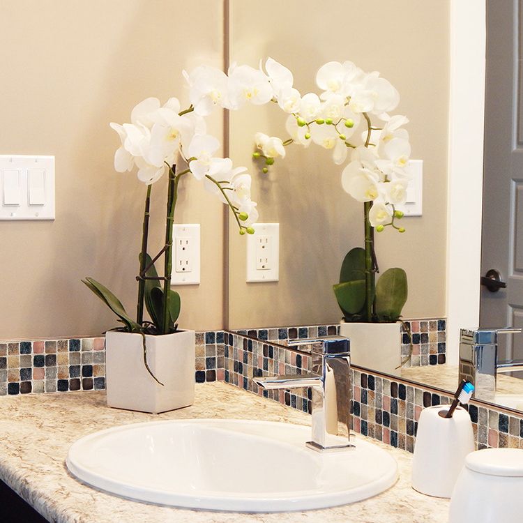 Lisslune | Peel & Stick Mosaic Tile Plastic Square Stain-Resistant Peel and Stick Tiles for Shower