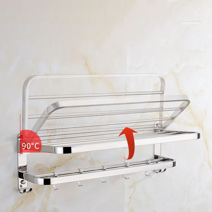 Lisslune | Modern Bathroom Accessory Set Made of Chrome-Plated Stainless Steel with Bathrobe Hook/Towel Bar