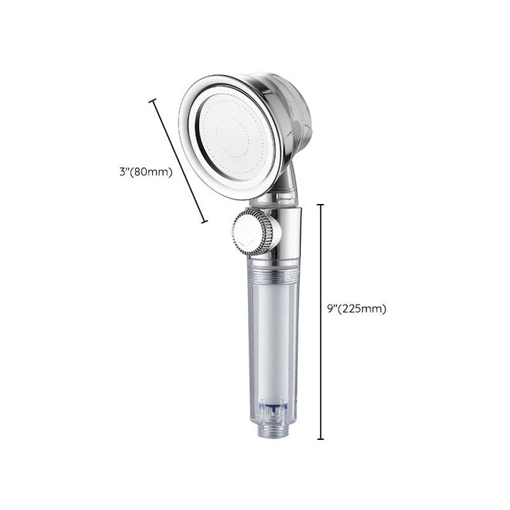 Lisslune | Modern Standard Shower Head Round Metal Adjustable Spray Pattern Shower Head