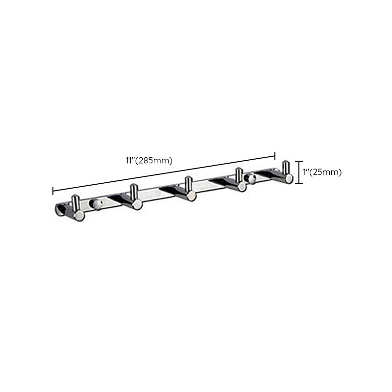 Lisslune | Polished Chrome Modern Bathroom Accessory Set Silver Towel Holder/Bath Shelf