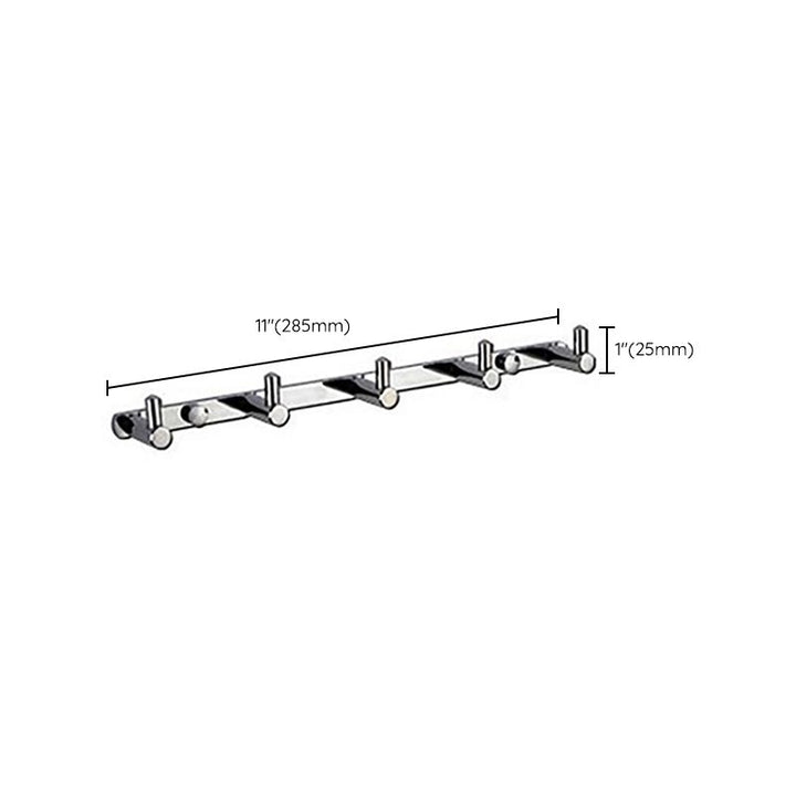 Lisslune | Polished Chrome Modern Bathroom Accessory Set Silver Towel Holder/Bath Shelf