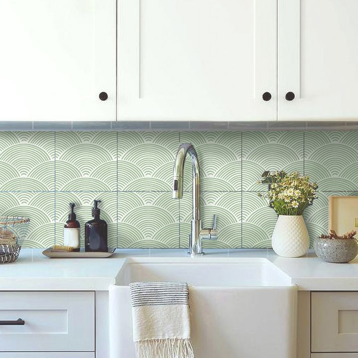 Lisslune | Modern Mosaic Tile Peel and Stick Tile Pvc Kitchen Backsplash Peel and Stick Wall Tile