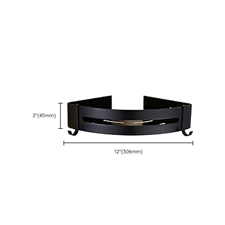 Lisslune | Contemporary Bathroom Accessory Set Black Surface Bathrobe Hook/Towel Ring Bar