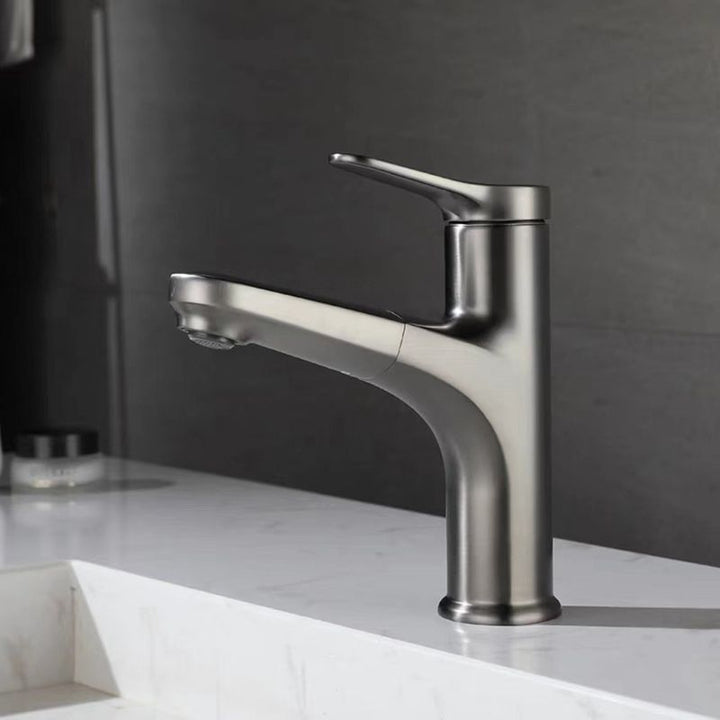 Lisslune | Modern Style Extendable Ship Faucet Copper Single Handle Basin Faucet for the Bathroom
