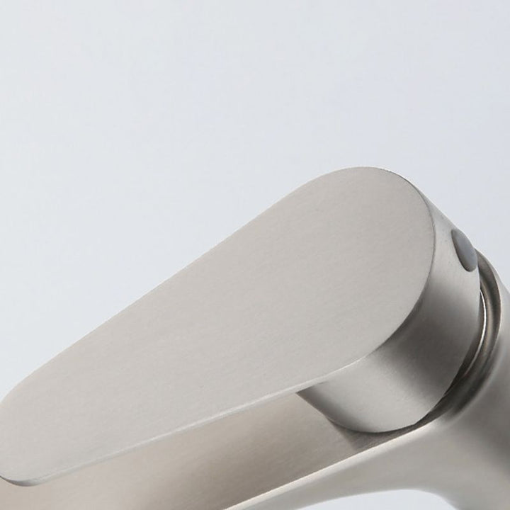Lisslune | Round Single Handle Bathroom Faucet Single Hole Sink Faucet in Chrome