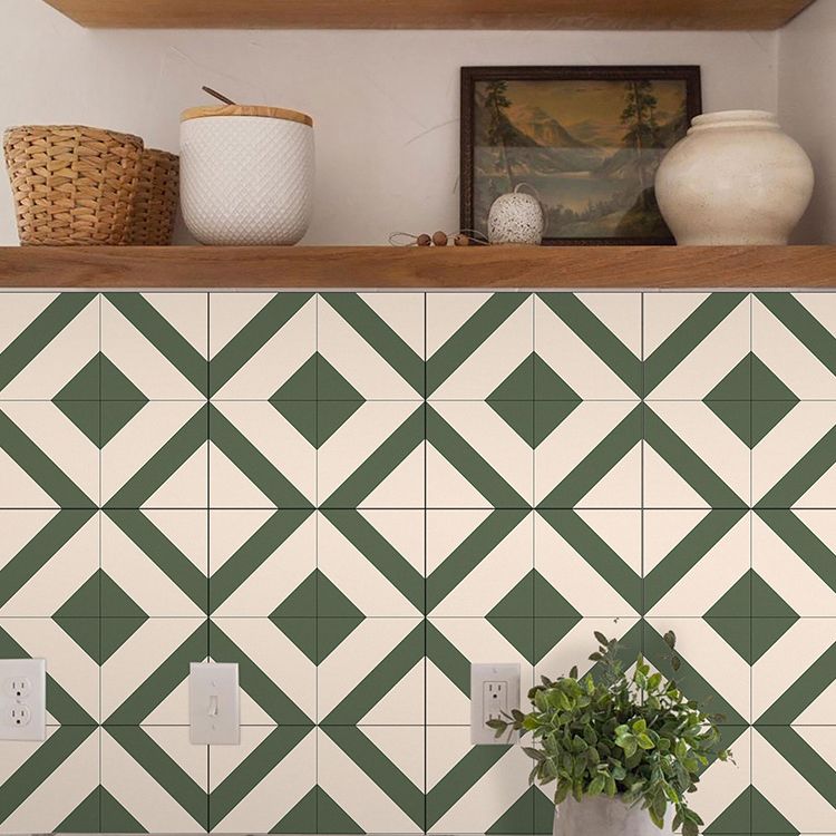Lisslune | PVC Peel and Stick Wall Tile Square Single Tile Wallpaper with Slip Resistance