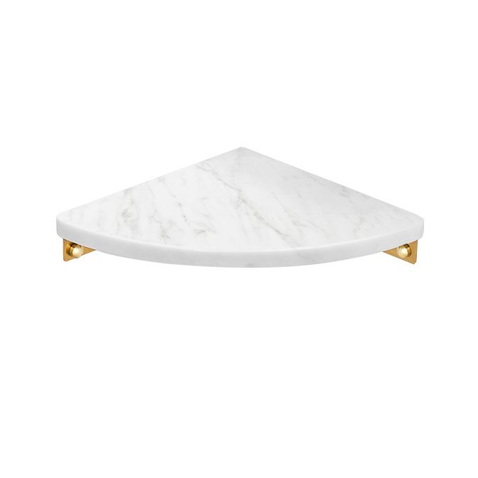 Lisslune | 2-piece bathroom fitting set metal and marble bathroom shelf set