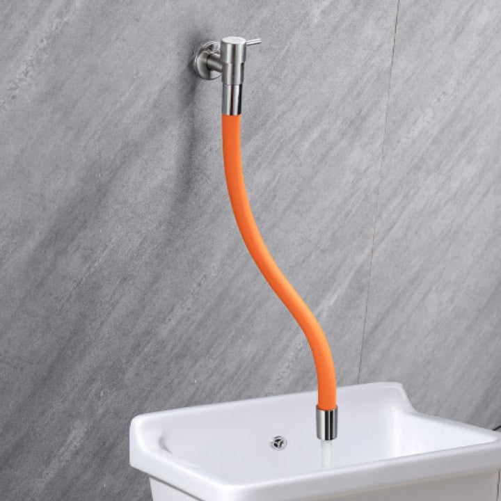 Lisslune | Contemporary wall-mounted bathroom faucet with lever handles made of stainless steel