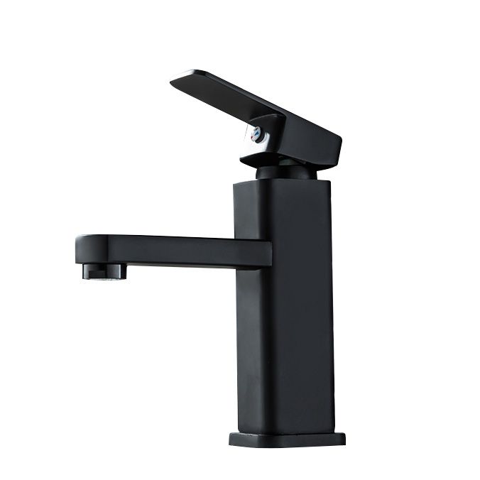 Lisslune | Cubic Container Sink Faucet Simple Low Arched Bathroom Faucet with 1 Hole