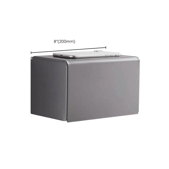 Lisslune | Matt gray bathroom accessory set bathroom shelf/towel holder & paper holder included