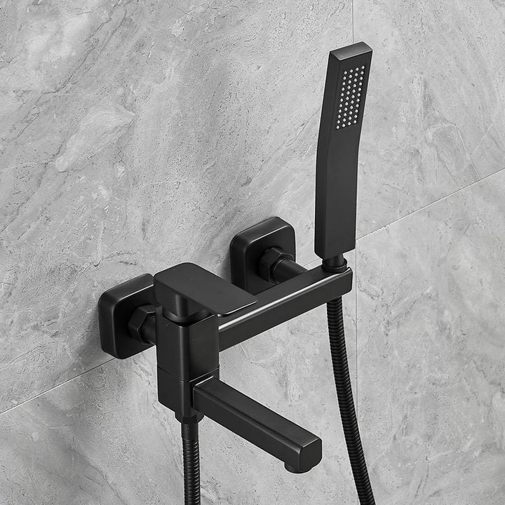 Lisslune | Wall-mounted metal bathtub faucet low arc swivel bathroom faucet