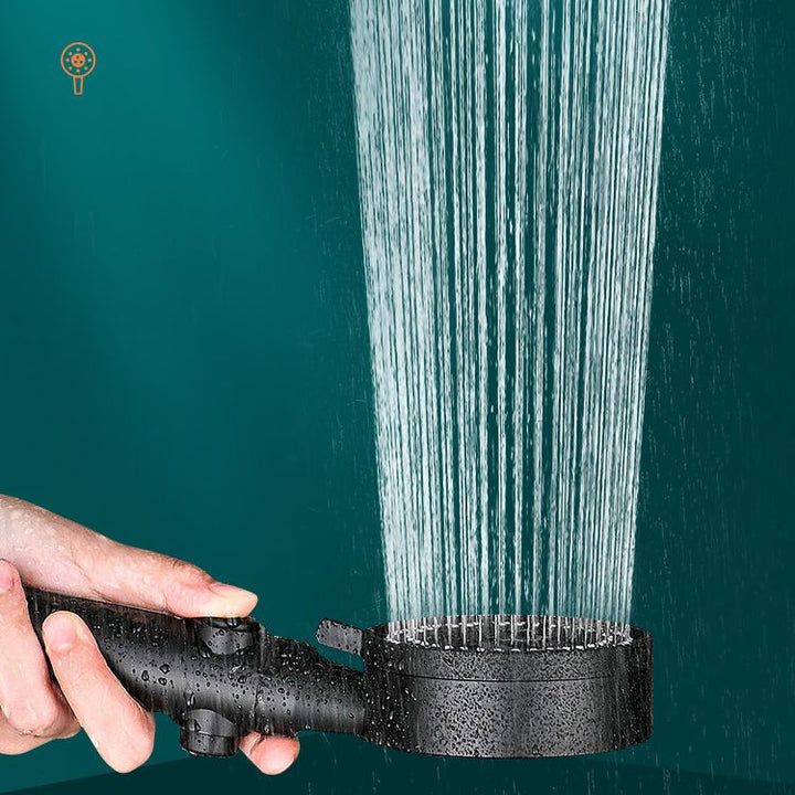 Lisslune | Round Handheld Showerhead Modern Plastic Head with Self-Cleaning