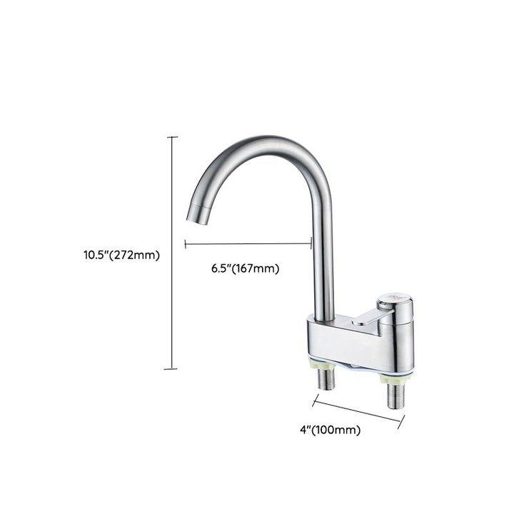 Lisslune | Deck Mounted Center Freestanding Bathtub Filler Single Handle Freestanding Faucet