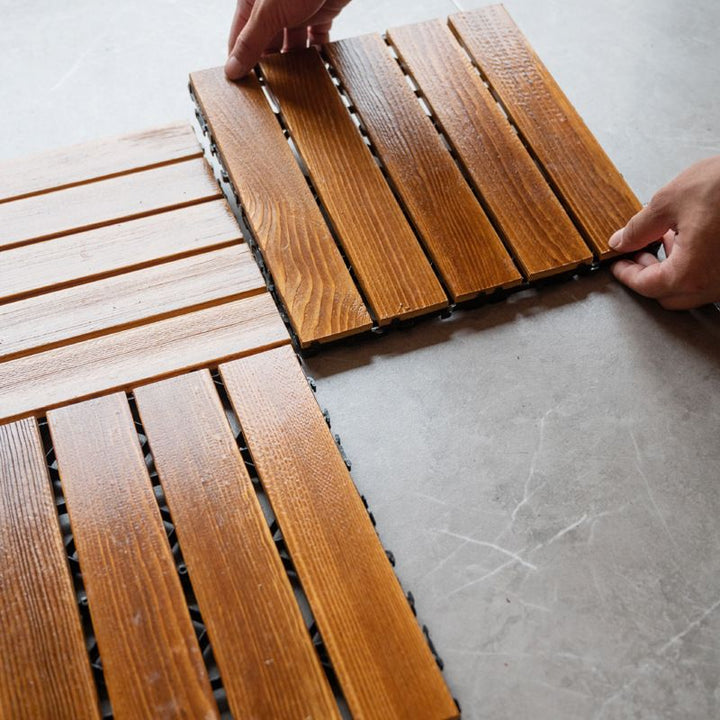 Lisslune | Tradition Wood Tile Waterproof Click Lock Wood Floor for Living Room