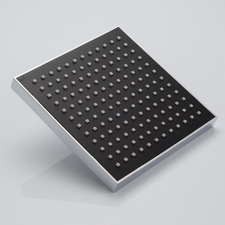 Lisslune | Modern square solid shower head with shower arm wall-mounted shower head made of stainless steel