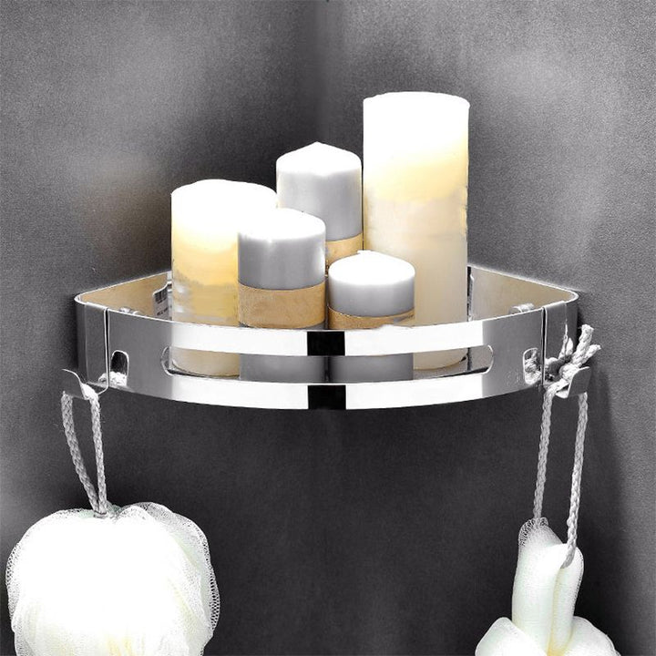 Lisslune | Modern Bathroom Hardware Set Silver Bath Shelf Bath Hardware Set