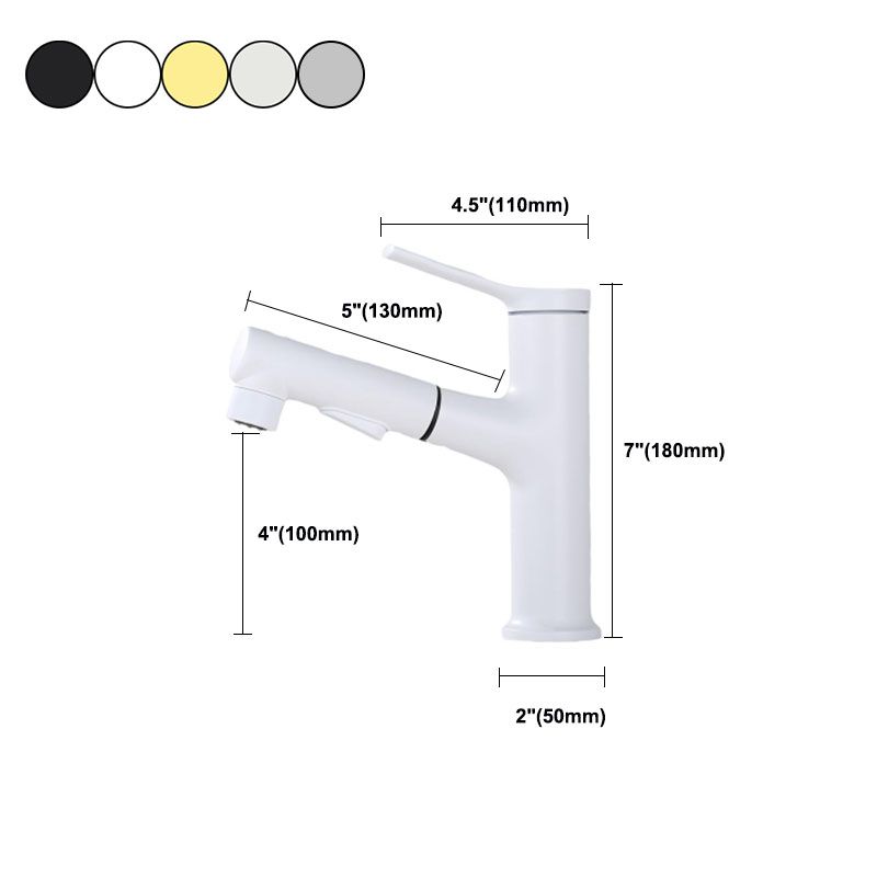 Lisslune | Contemporary Single Handle Faucet Pull Out Kitchen Faucet with Lever Handle